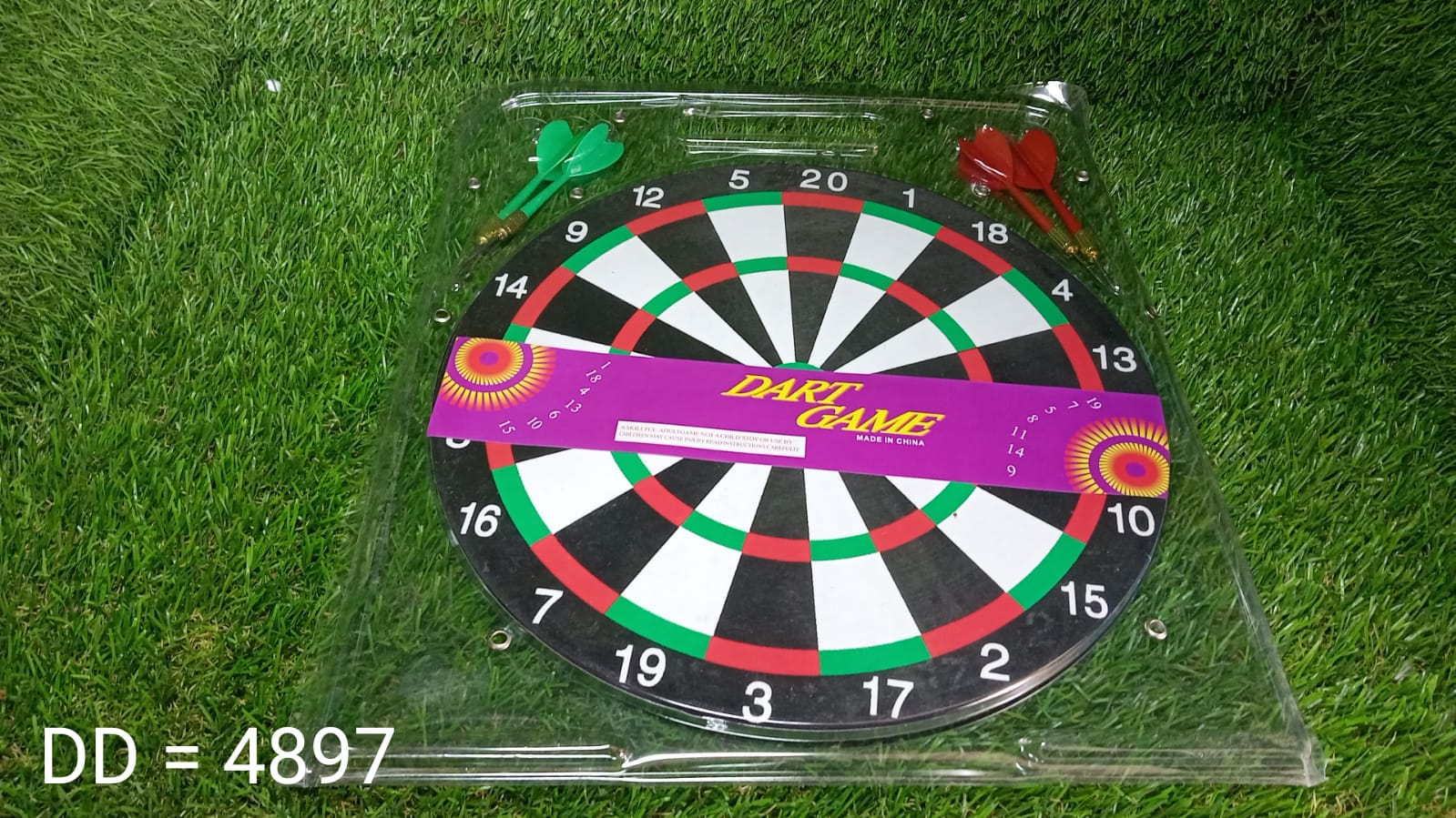 4897 Big size double faced portable dart board with 4 darts set for kids children. indoor sports games board game dart board board game. DeoDap 4897 Big size double faced portable dart board with 4 darts set for kids children. indoor sports games board game dart board board game. DeoDap